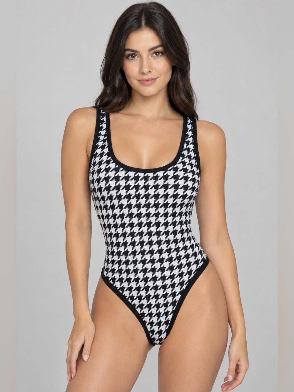 Fashion Nova Black and White Bodysuit Monochrome